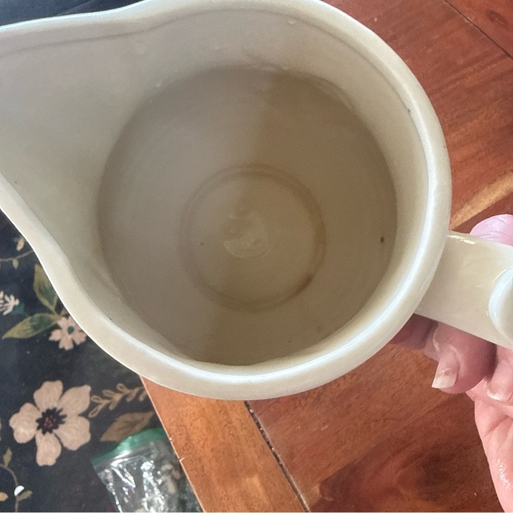 Vintage Earthenware Pitcher. Flower Pattern. Japan. Early to Mid 1800's. - Picture 9 of 9